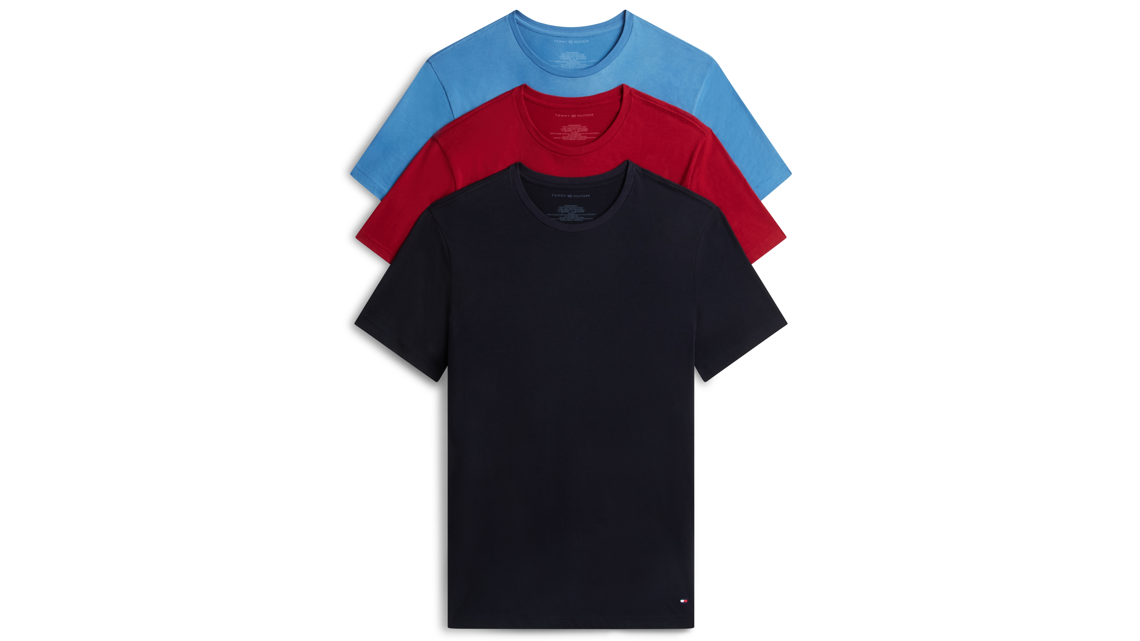 Tommy Hilfiger Men's Cotton Classics Crewneck Short-Sleeve T-Shirt, 3-Pack