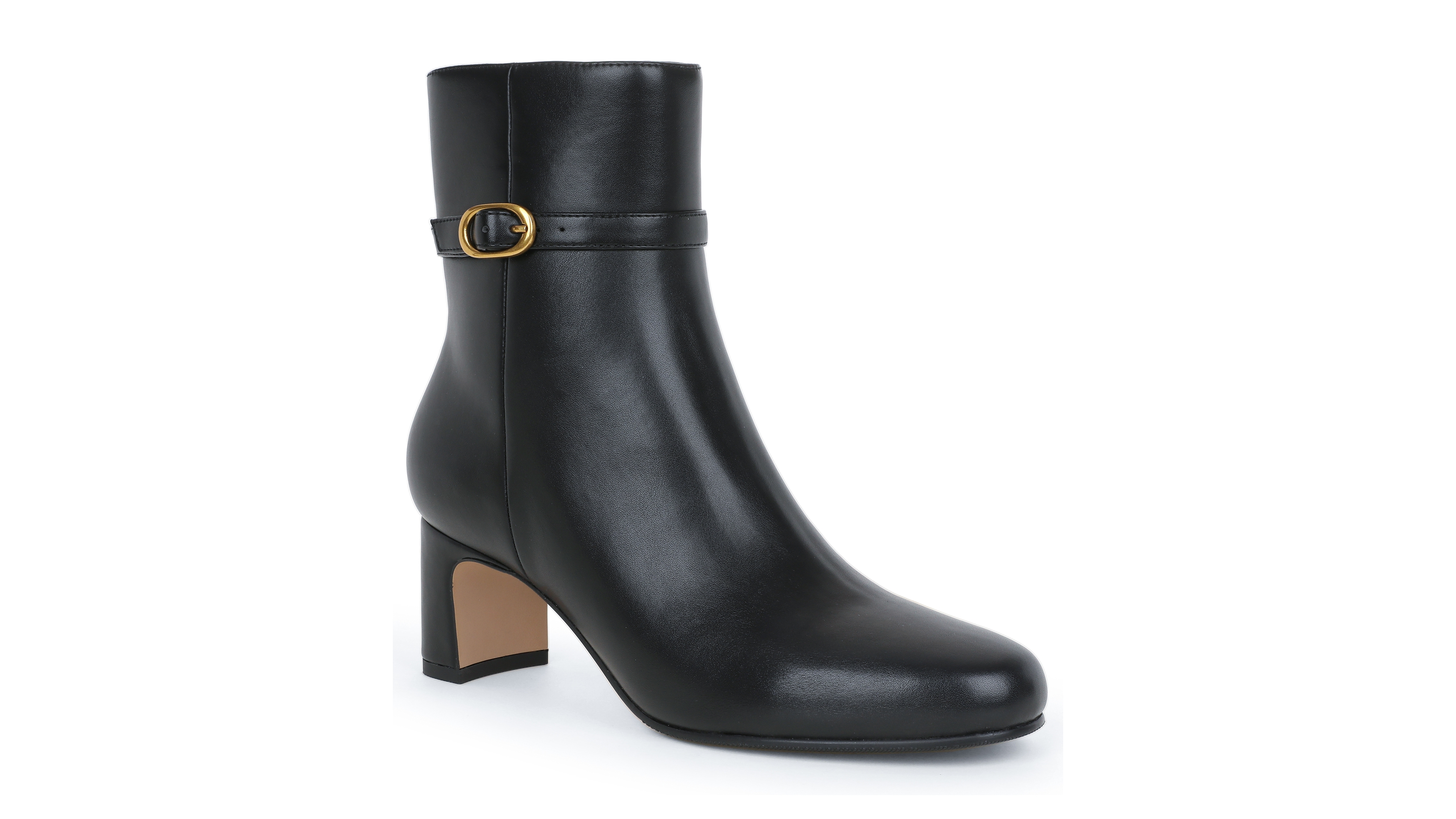 Giani Bernini Women's Faux Leather Block Heel Round Toe Ankle Booties, Macy's Exclusive