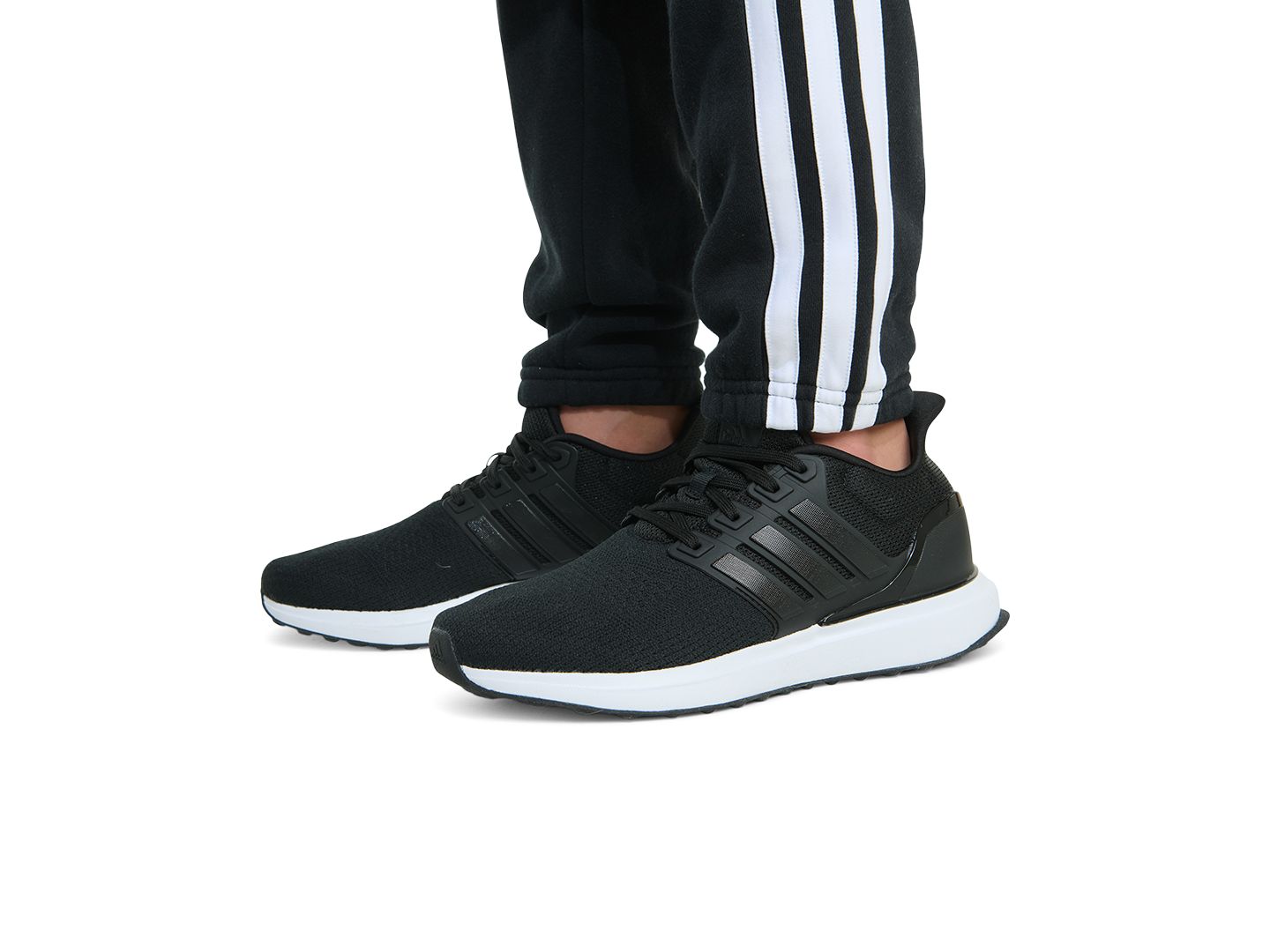 Брюки adidas 3-Stripe Cuffed Fleece Joggers для мальчиков, цвет: Чёрный — фото 4