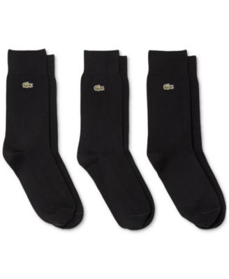 Men's Ribbed Cotton-Blend Crew Socks, 3-Pack