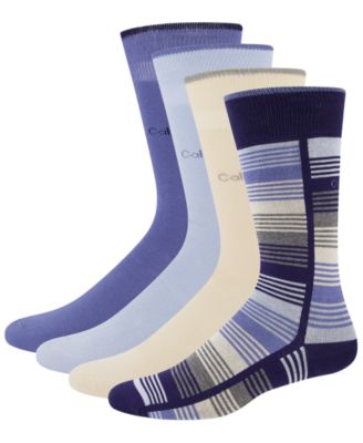 Men's Dress Ribbed Crew Socks, 4-Pack