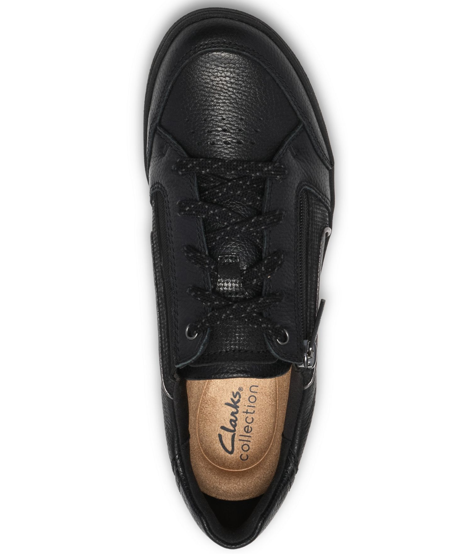 Женские кроссовки Clarks Bryianne Dazz Leather Round Toe Lace-Up, цвет: Чёрный кожаный — фото 4