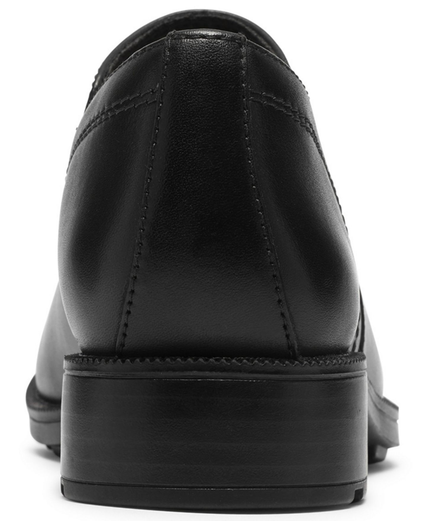 Женские ботинки Clarks Adalynn Bay Leather Round Toe Lug-Sole Shooties, цвет: Чёрный кожаный — фото 3