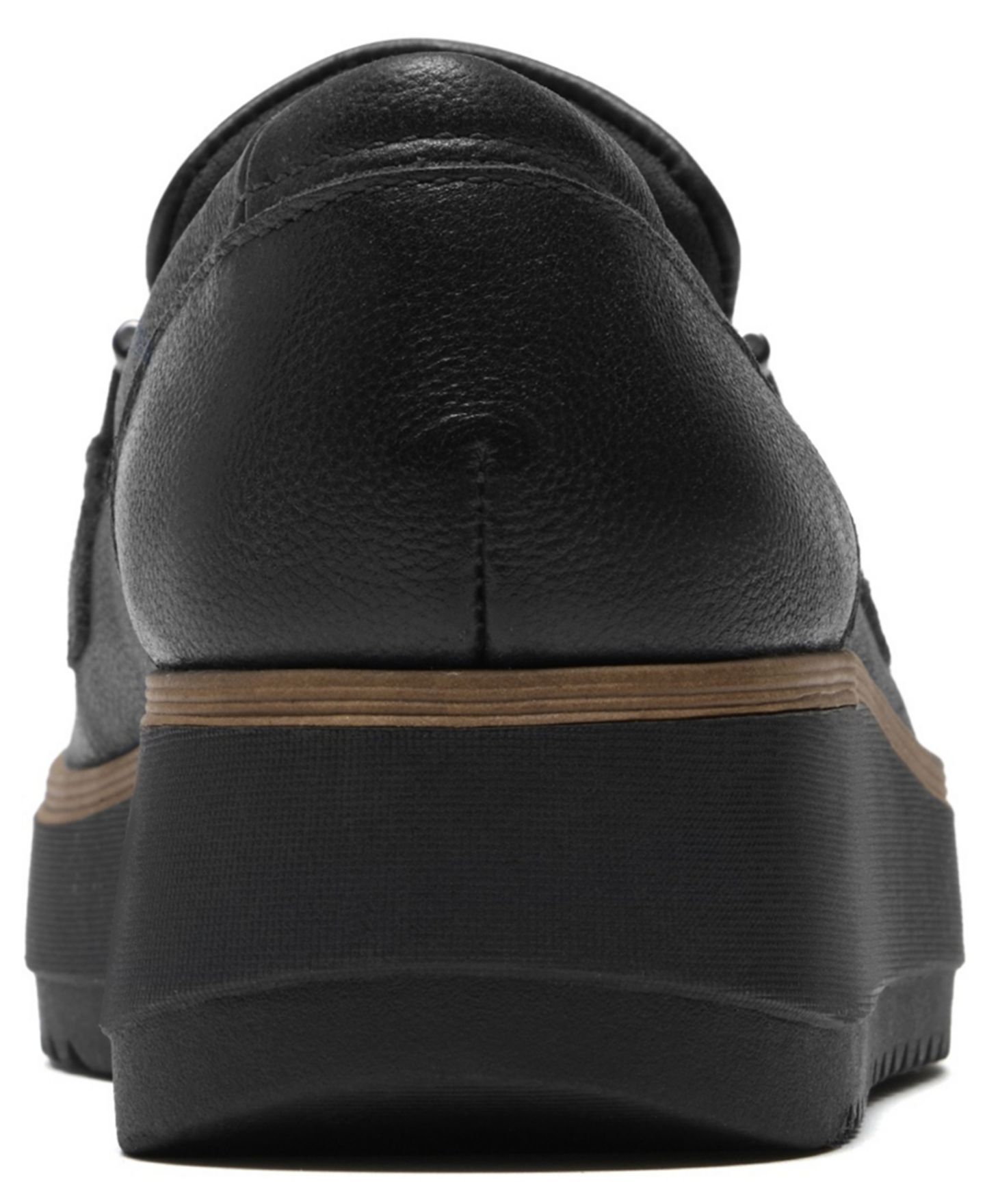 Женские туфли Clarks Zylah Erin Platform Round Toe Leather, цвет: Чёрный кожаный — фото 3