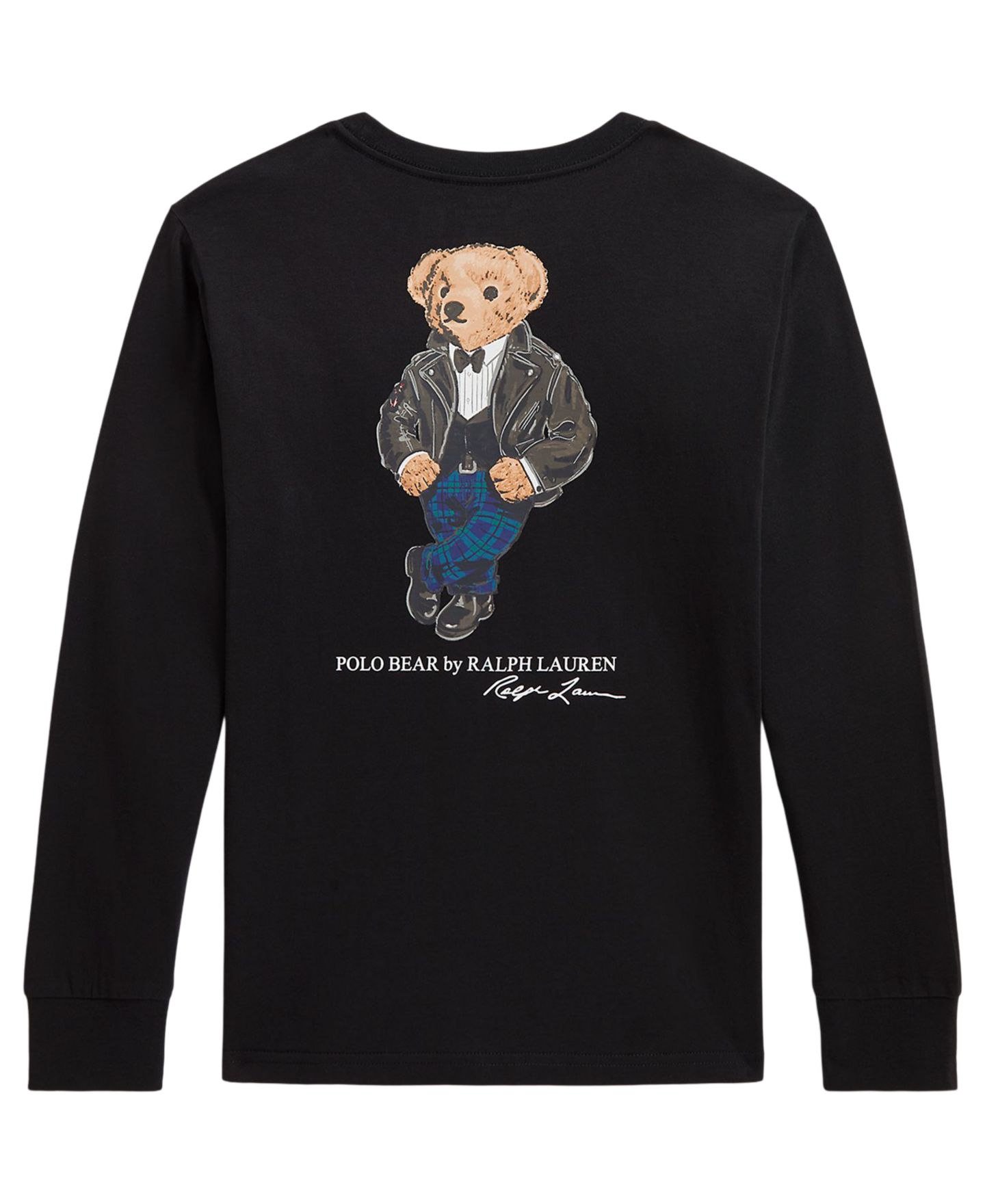 Футболка Polo Ralph Lauren Polo Bear Graphic Long-Sleeve для мальчиков, цвет: Чёрный — фото 1