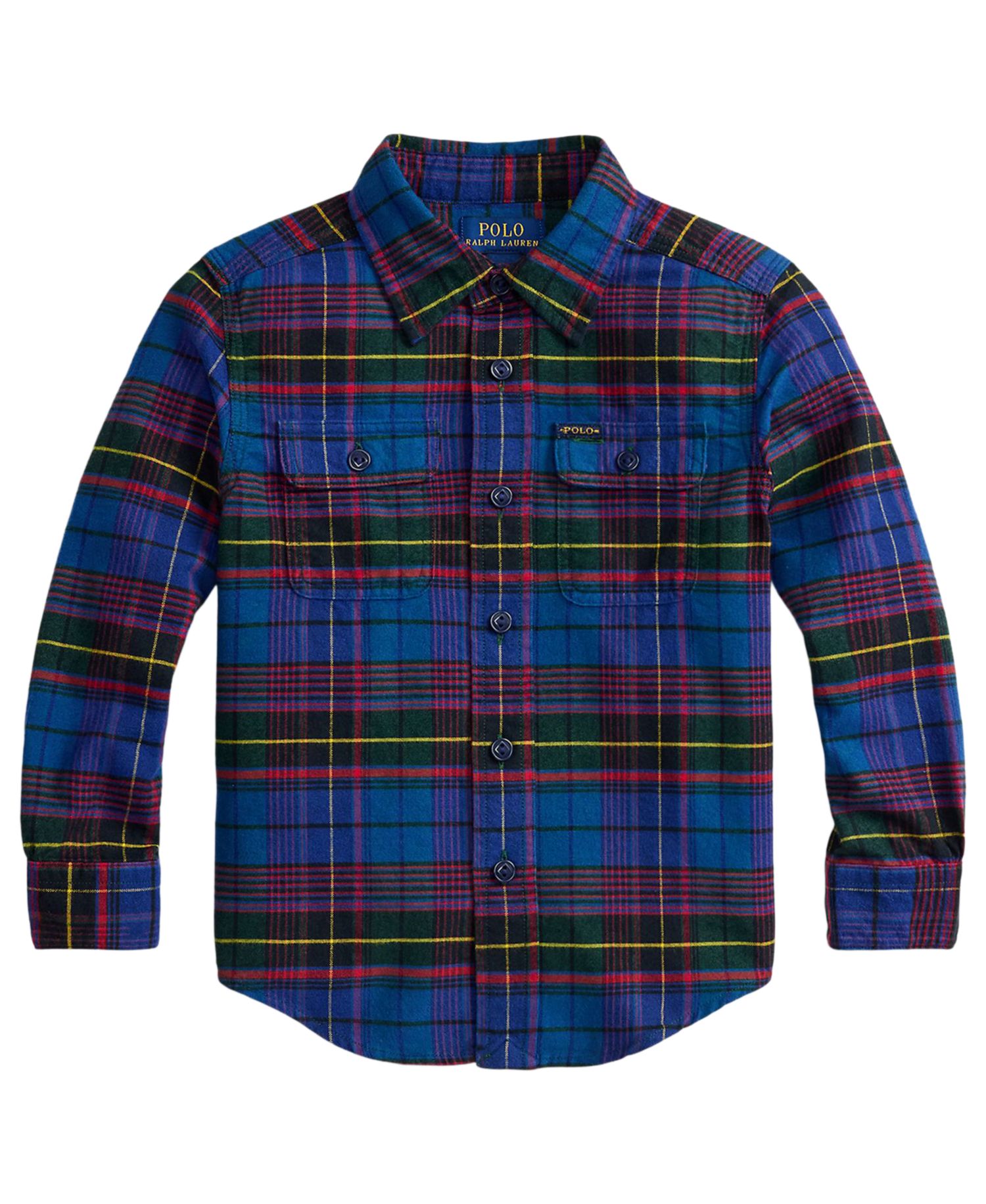 Boys' 2T-7 Plaid Long-Sleeve Oxford Workshirt