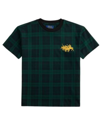 Boys' 8-20 Triple-Pony Plaid Short-Sleeve T-Shirt