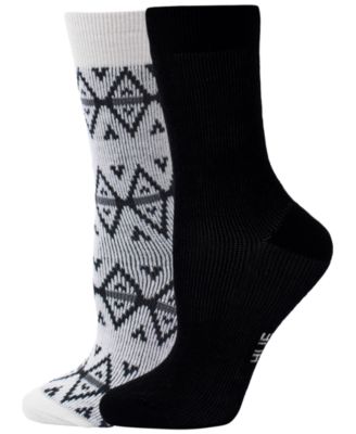 Women's Argyle Stripe Crew Boot Socks, 2-Pack