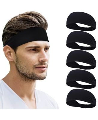 5 Pack Sports Hair Bands Elastic Breathable Non Slip Workout Headbands