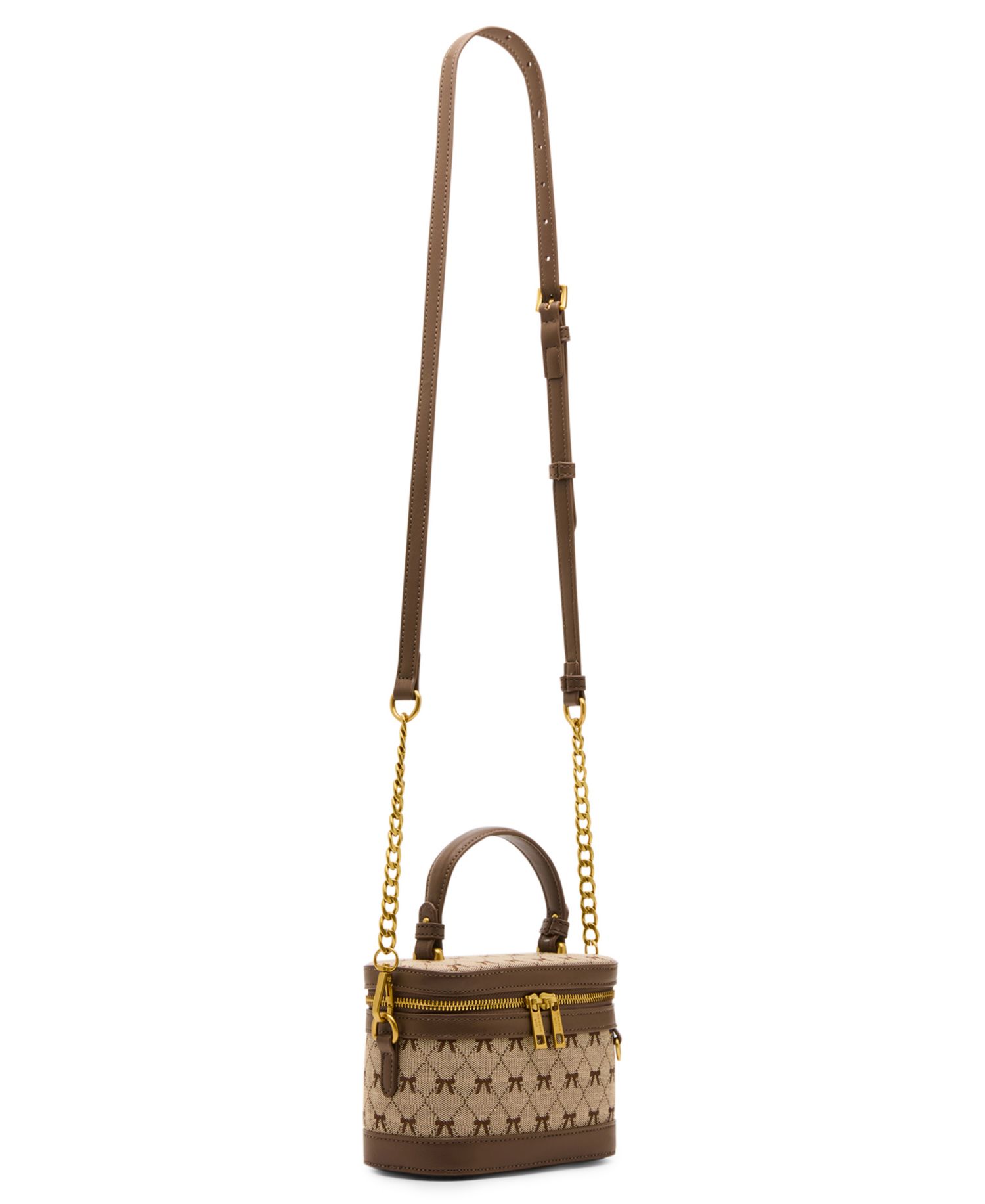 Bow Jacquard Small Adjustable Strap Crossbody Handbag