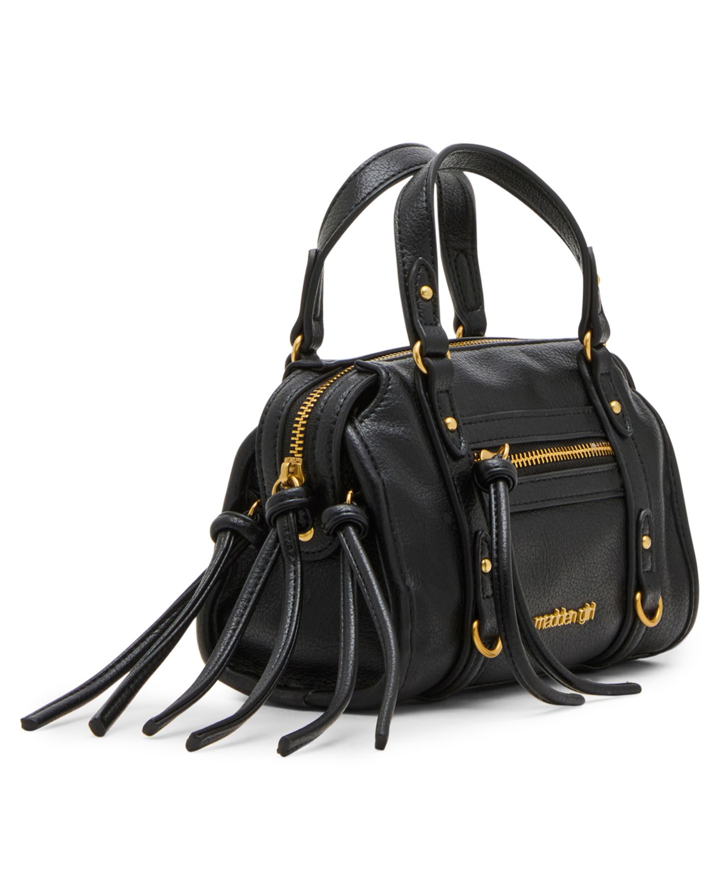 Женская сумка Madden Girl Small Top Handle Crossbody Satchel Handbag, цвет: Чёрный — фото 3