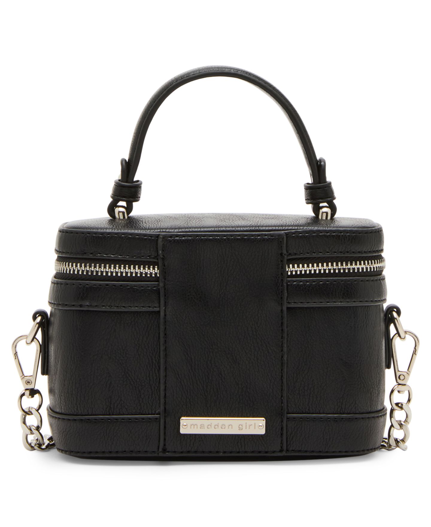Женская сумка Madden Girl Small Top Handle Satchel Crossbody Handbag, цвет: Чёрный — фото 2