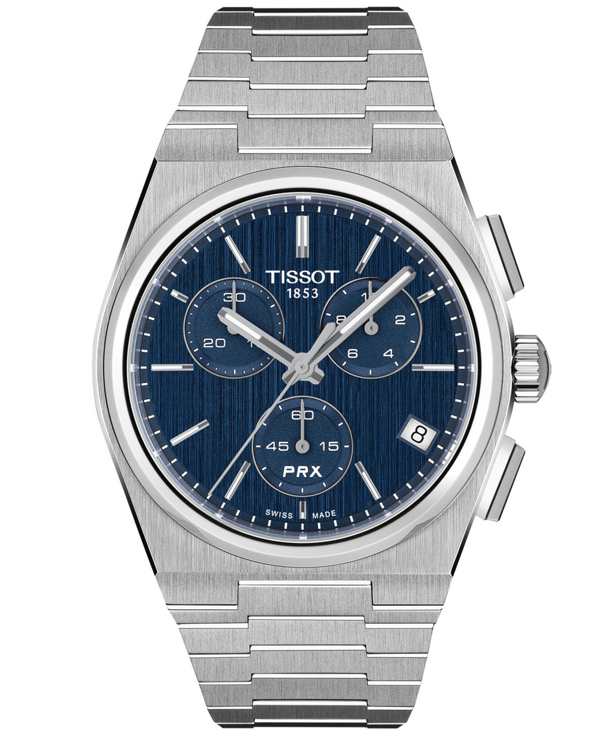 Tissot Men's Quartz Chronograph Prx Sapphire Crystal Stainless Steel Watch 41mm