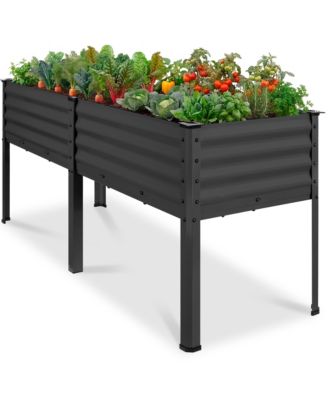 72x24x30in Elevated Galvanized Metal Garden Bed Corner Protectors