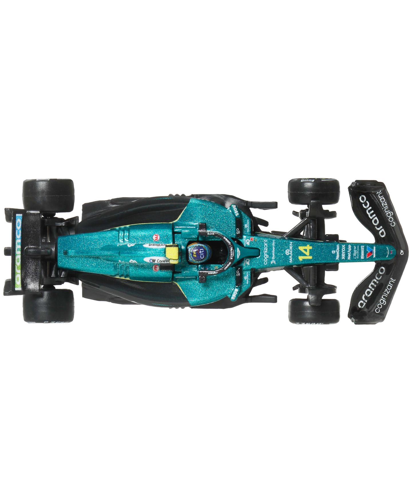 Набор Hot Wheels из 2 литых гоночных машин Aston Martin Aramco Formula One Premium, 1:64 — фото 3