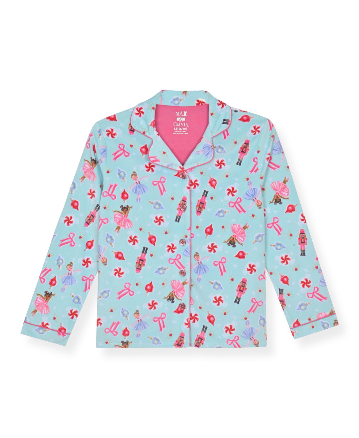 Пижамный комплект Velour-Print, 3 предмета — Max & Olivia, цвет: Синий — фото 2