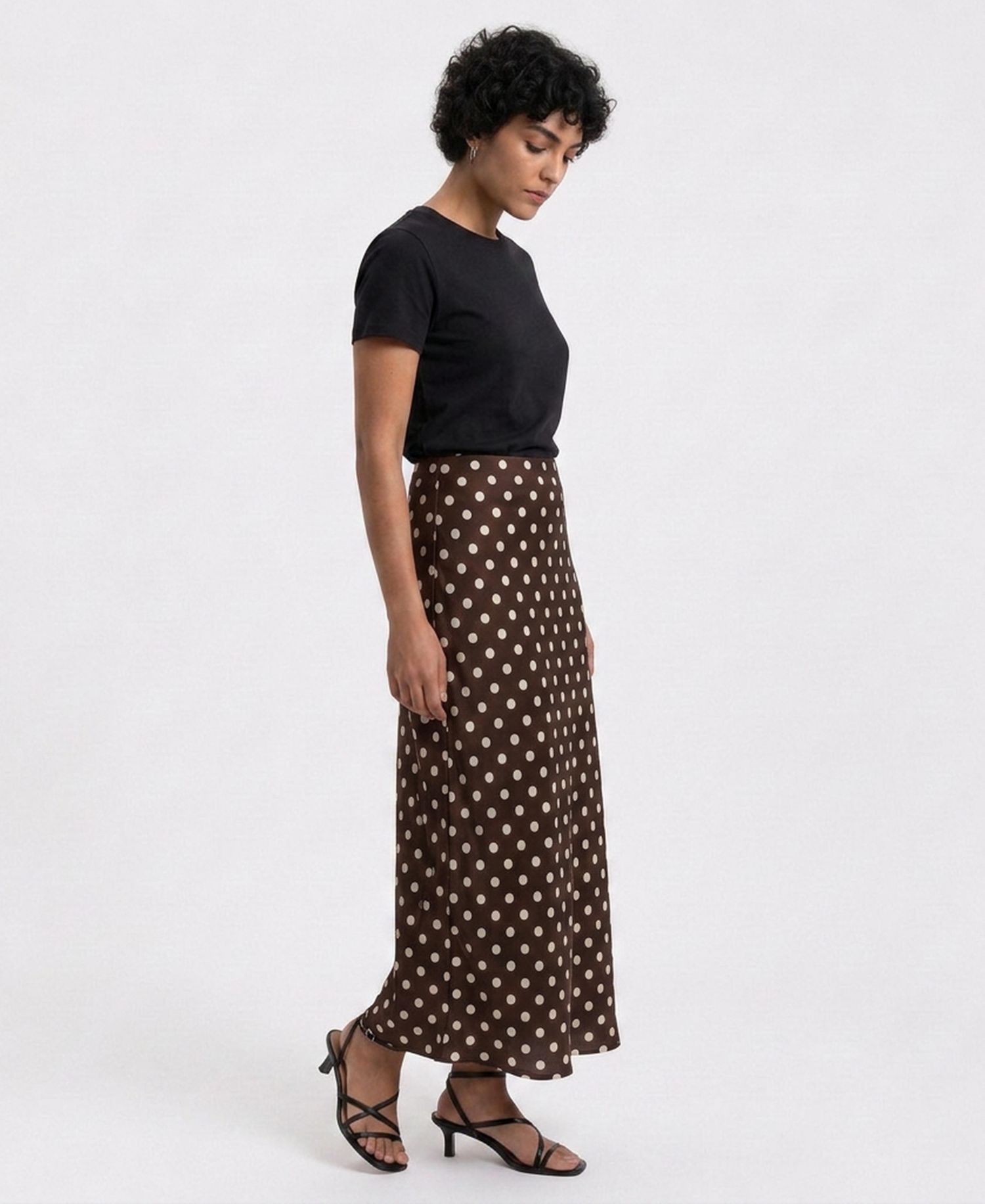 Women's Polka Dot Maxi Skirt