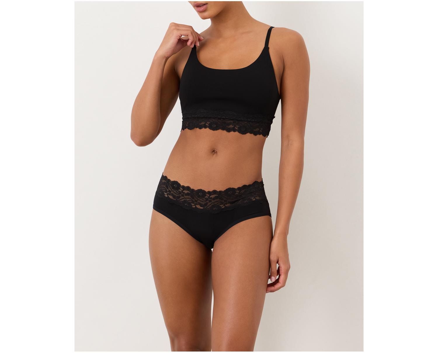 Women's Lace Waist Brief 3-Pack Made with Organic Cotton