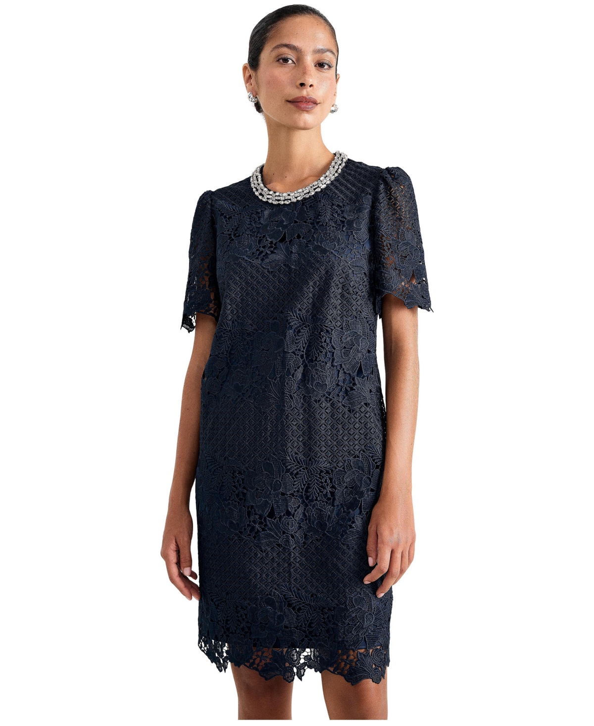 Phase Eight Women's Eloise Floral-Embellished Lace Mini Dress
