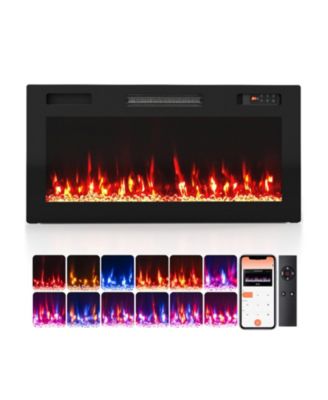 36 Inch Smart WiFi Electric Fireplace with APP Alexa Google Assistant Control Timer