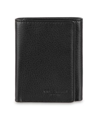 Men's RFID Pebble-Grain Leather Trifold Wallet