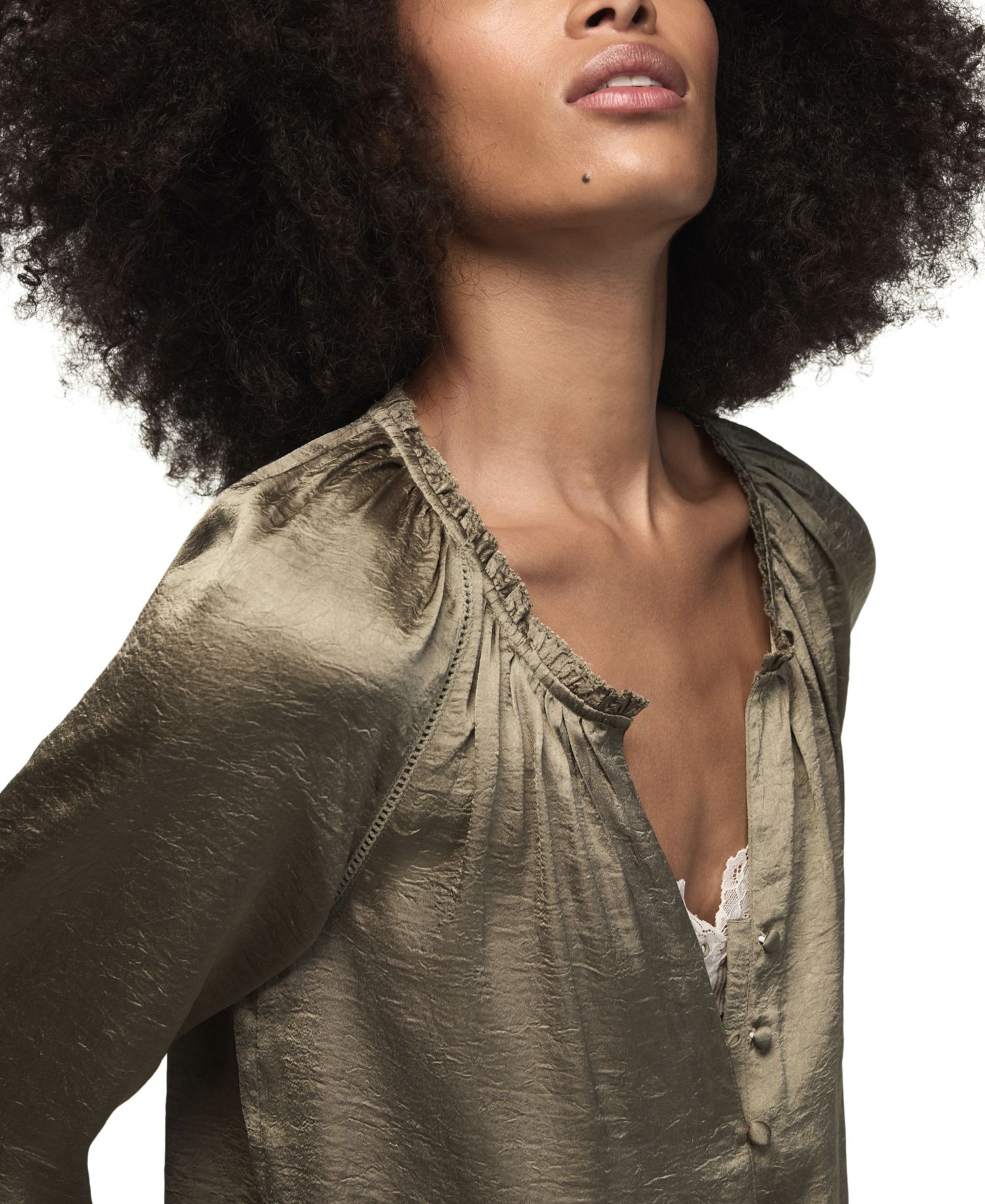 Women's Long-Sleeve Raglan Peasant Top