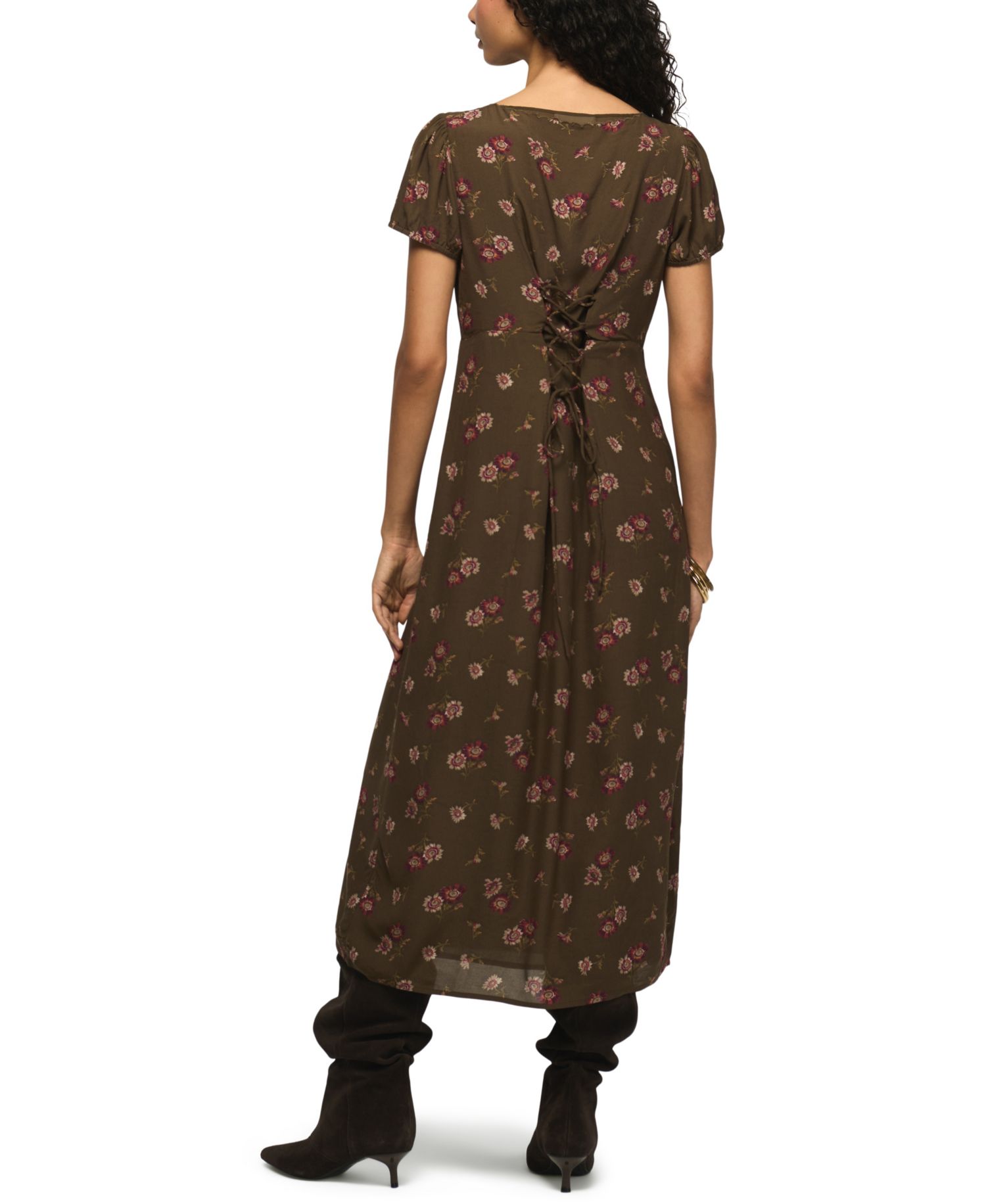 Women's Simone Embroidered Floral A-Line Midi Dress