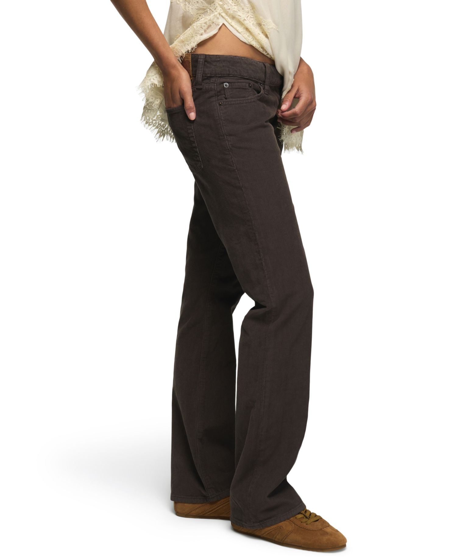 Women's Lil Maggie Ultra-Low-Rise Flare Corduroy Jeans