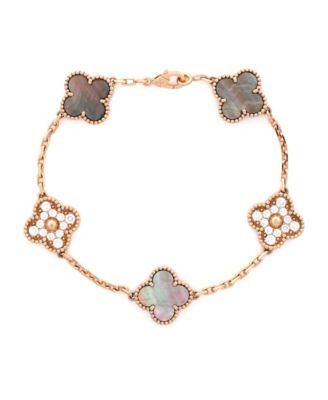 Pre-Owned Van Cleef and Arpels Vintage Alhambra 5 Motifs Bracelet