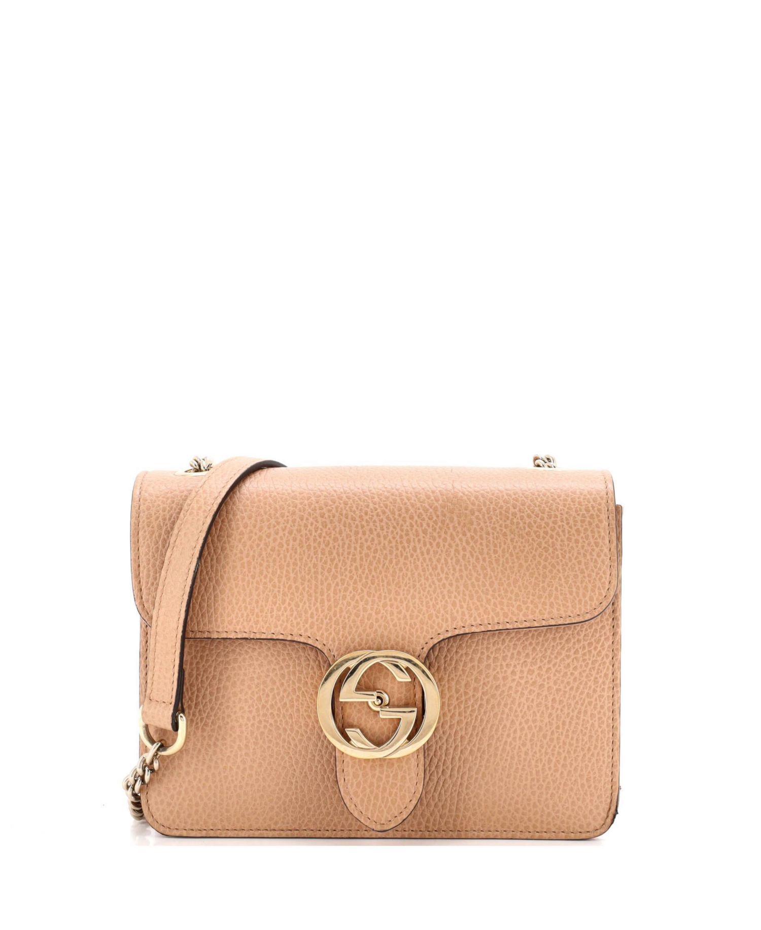 Small Interlocking Shoulder Bag Leather