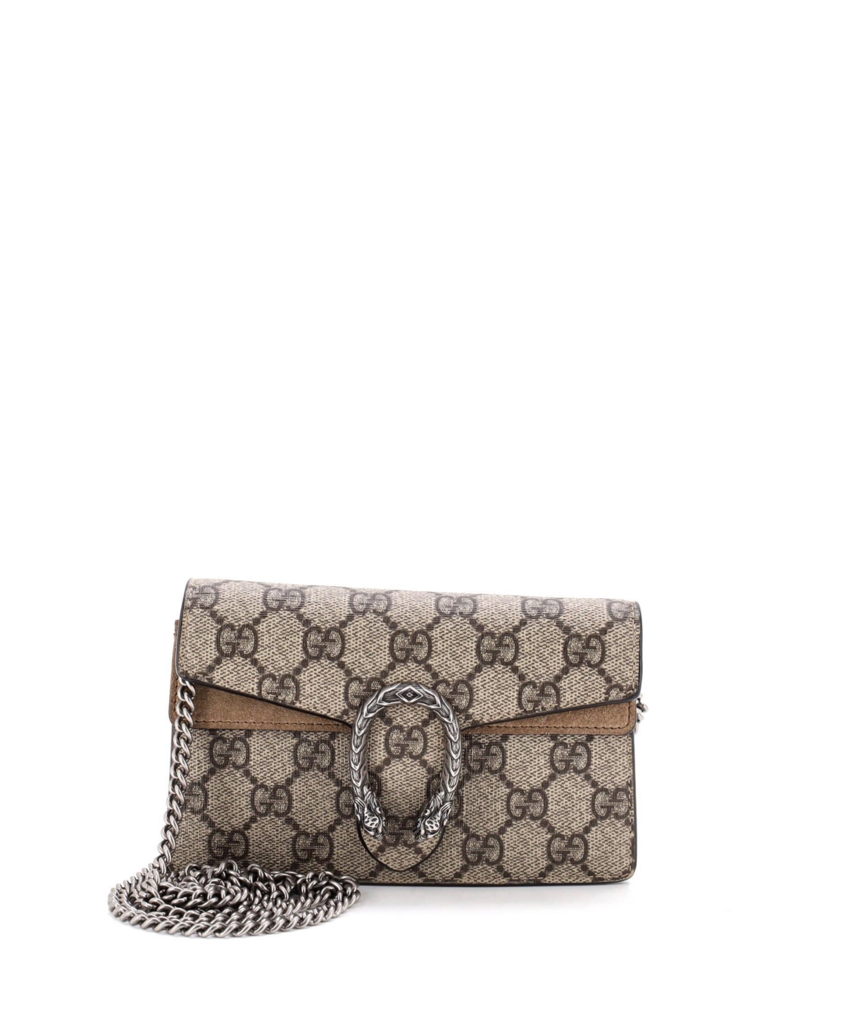 Pre-Owned Gucci Super Mini Dionysus Gg Coated Canvas Crossbody Bag - Brown