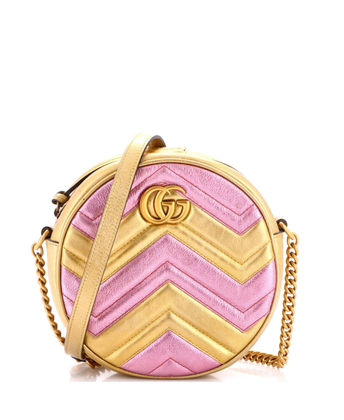 Pre-Owned Gucci Gg Marmont Mini Matelasse Leather Shoulder Bag