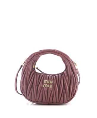 Wander Mini Matelasse Leather Hobo with Removable Strap