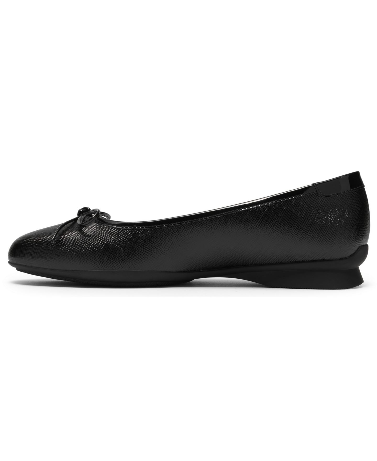 Женские балетки Clarks Collection Jazmynn Bow Round Toe Flats, цвет: Чёрный — фото 6