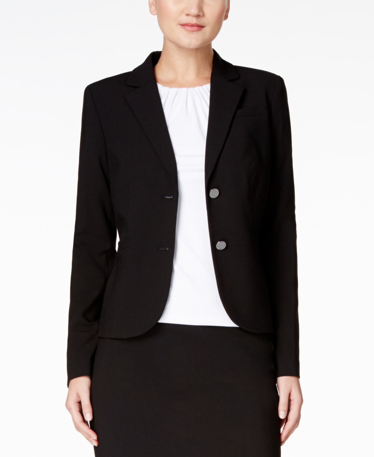 Two-Button Blazer - Black