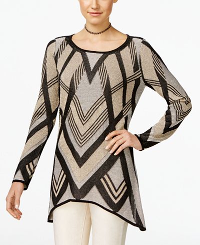 INC International Concepts Handkerchief-Hem Tunic Sweater, Only at Macy's