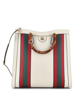 Large Diana NM Bamboo Handle Tote Printed Leather