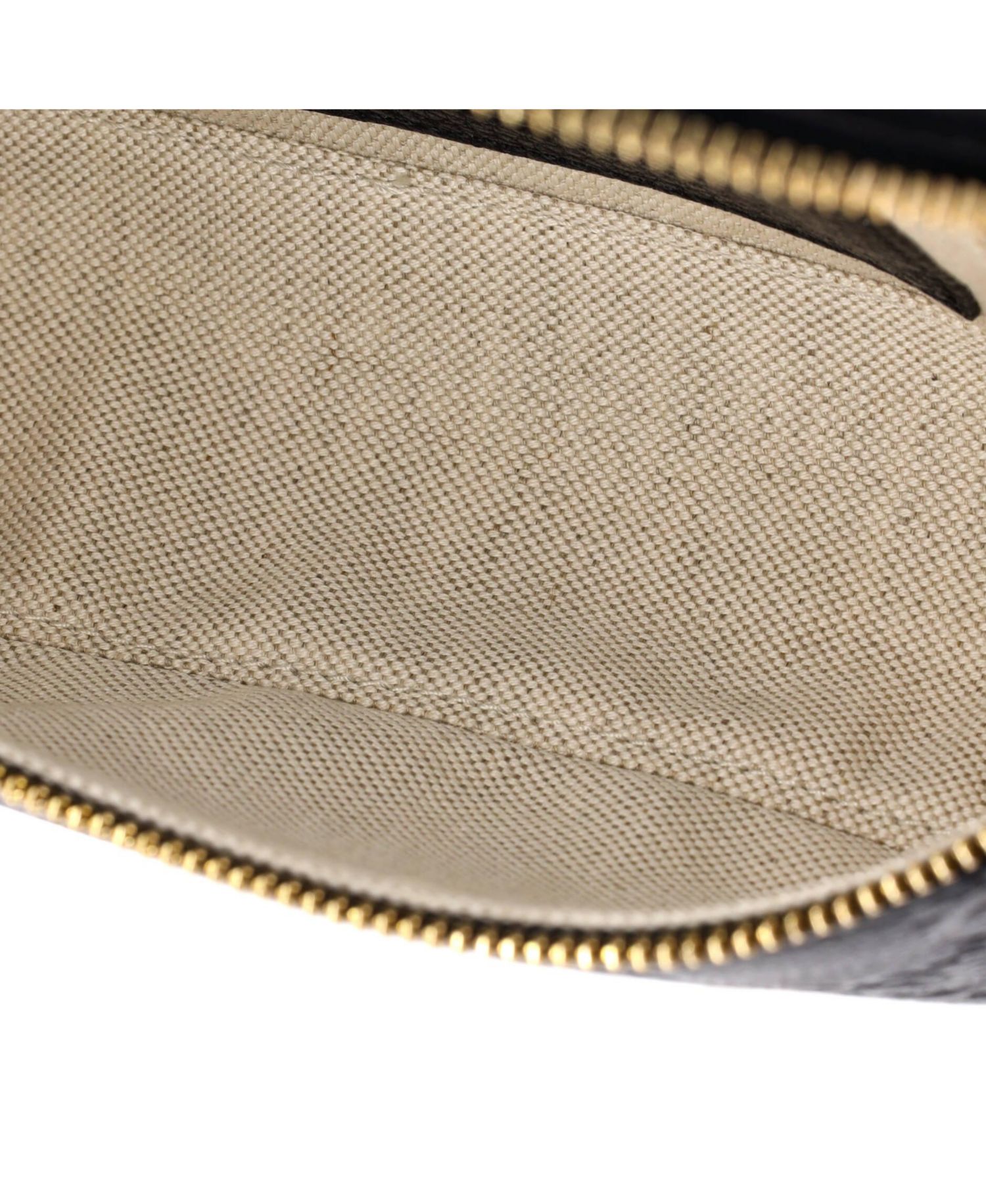 Small Emblem Top Handle Vanity Bag GG Embossed Leather