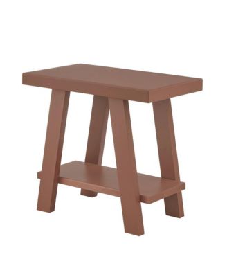 Athens Contemporary Wood Shelf Side Table