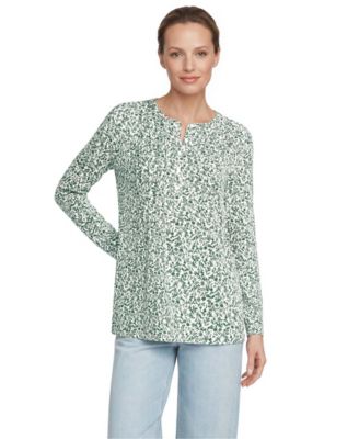 Women's Long-Sleeve Pintuck Tunic Blouse