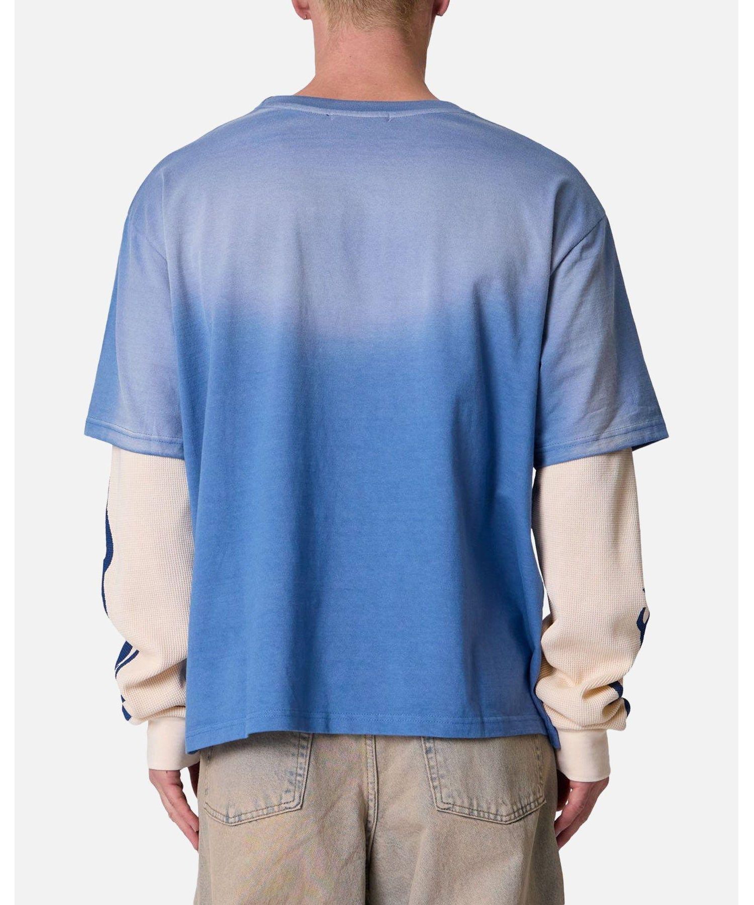 Men's Layered Flame Graphic Oversized-Fit Pocket Long-Sleeve T-Shirt