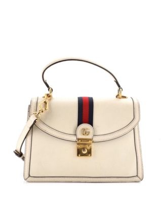 Small Ophidia Flap Top Handle Bag Leather