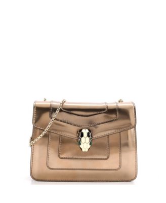 Small Serpenti Forever Square Shoulder Bag Metallic Leather