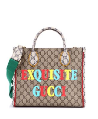 Small Exquisite Tote Printed GG Coated Canvas