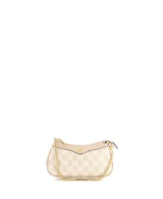 Mini Ophidia Charm Shoulder Bag GG Coated Canvas with Leather