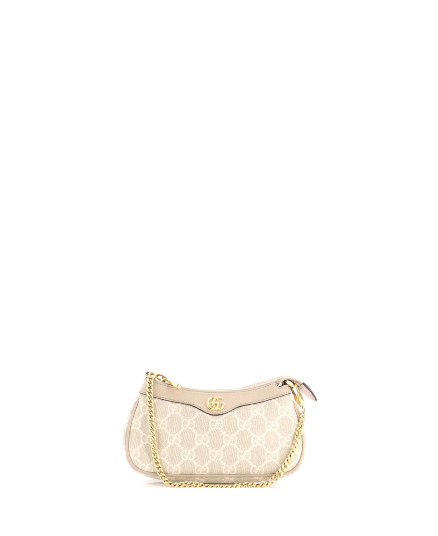 Mini Ophidia Charm Shoulder Bag GG Coated Canvas with Leather