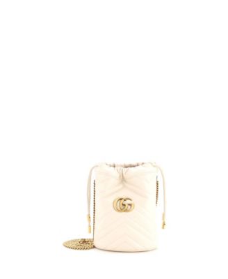 Mini GG Marmont Matelass&eacute; Leather Chain Strap Bucket Bag