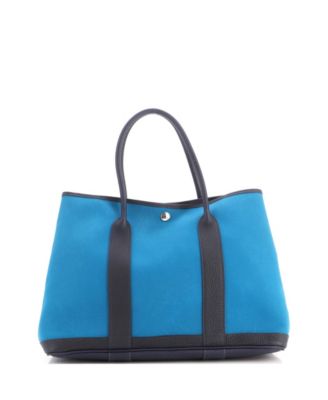 Garden Party Large Canvas-Leather Tote