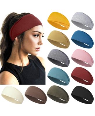 Wide Non-Slip Headbands, 12-Piece Set