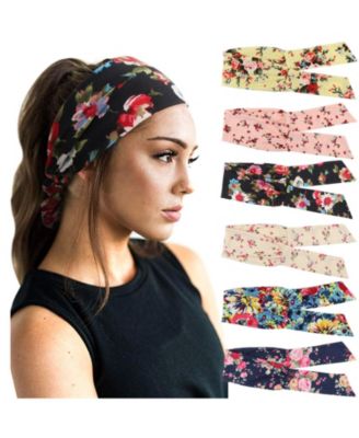 Adjustable Knotted Non-Slip Hair Bands, 6-Piece Set